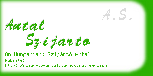 antal szijarto business card